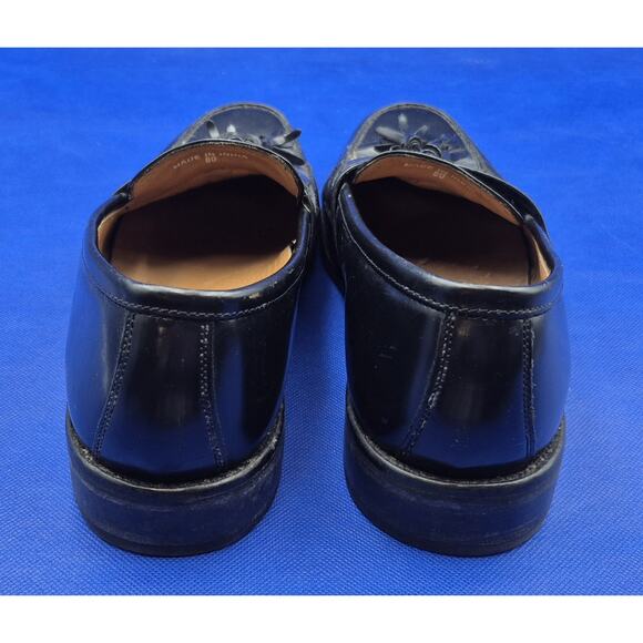 BOSTONIAN Florentine Black Leather Tassel Loafers Men Size 8.5 Made in India - Picture 6 of 14